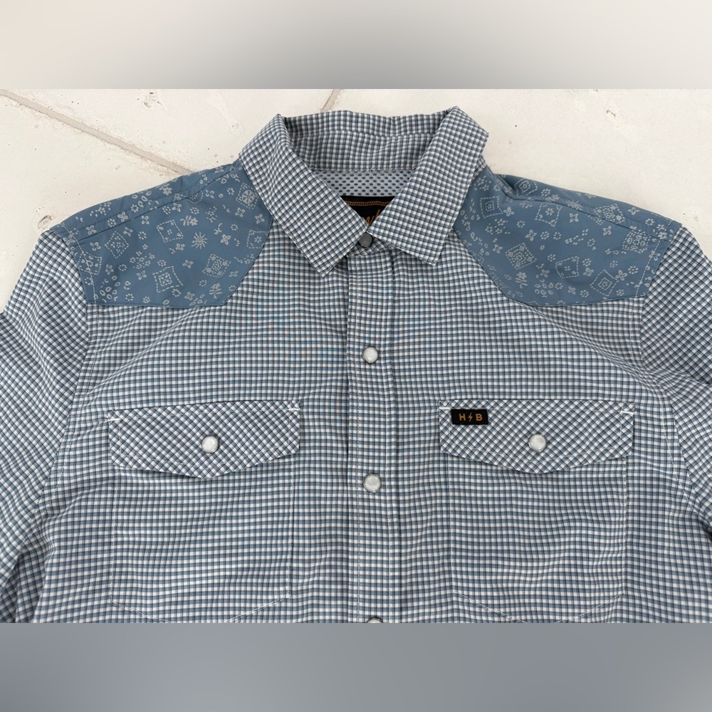 HOWLER BROTHERS TECH LONGSLEEVE - WILD RAG IN BLUE MIRAGE - Picture 3 of 4